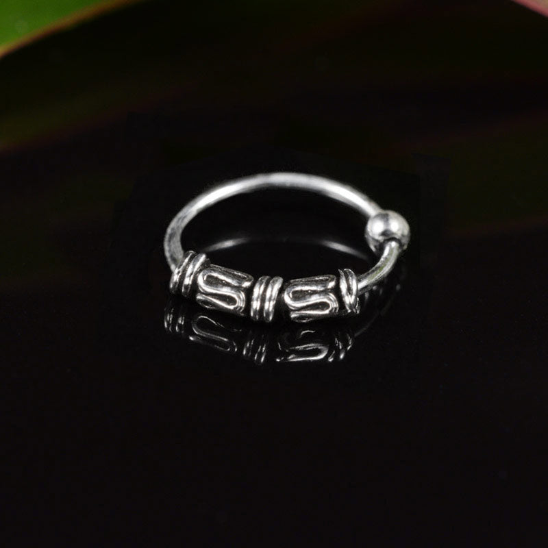 sterling silver bali nose ring