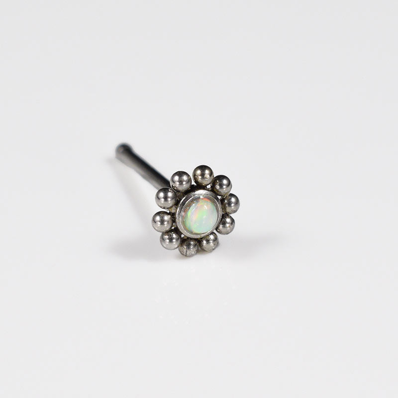nose stud with opal