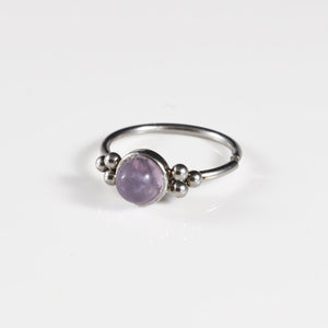 amethyst nose ring with tribal dots