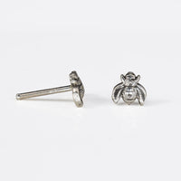 bee nose stud in sterling silver