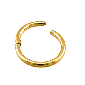 Titanium Nose Clicker Ring Gold Plated