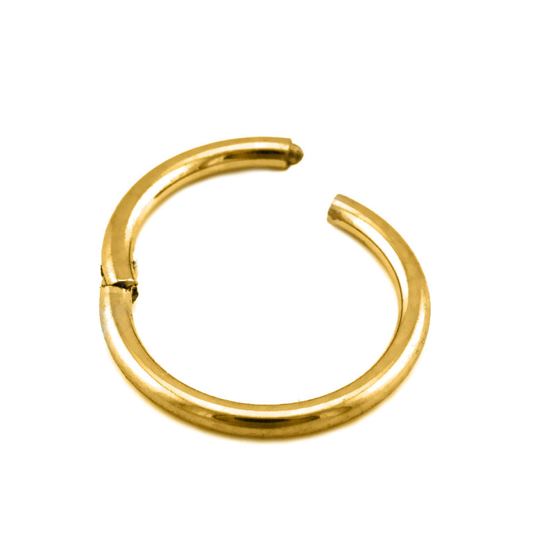 Titanium Nose Clicker Ring Gold Plated