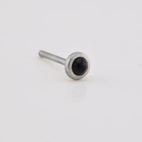 Silver Nose Stud with Onyx Stone
