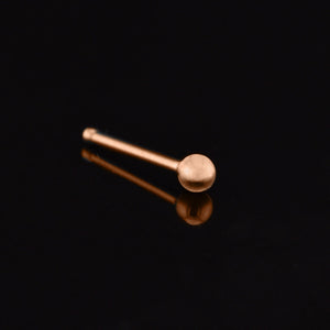 nose stud in rose gold surgical steel