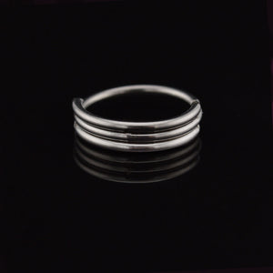 Triple nose ring 3 bands in steel