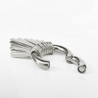 hoop ear weights with hanging rays and magnetic clasp