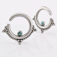 'Laiwa' Ear Hangers with Tribal Beads and Turquoise