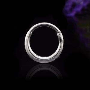 simple hinged segment clicker ring in surgical steel for septum, tragus, helix, daith etc