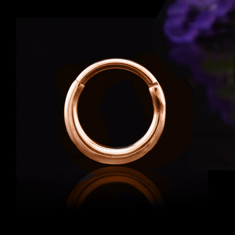 plain 
hinged segment clicker ring in rose gold
