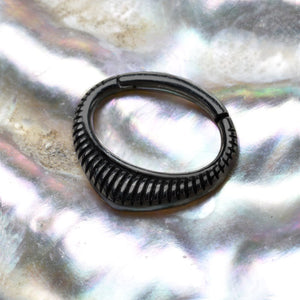 black septum clicker ring