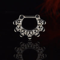 skulls septum clicker ring