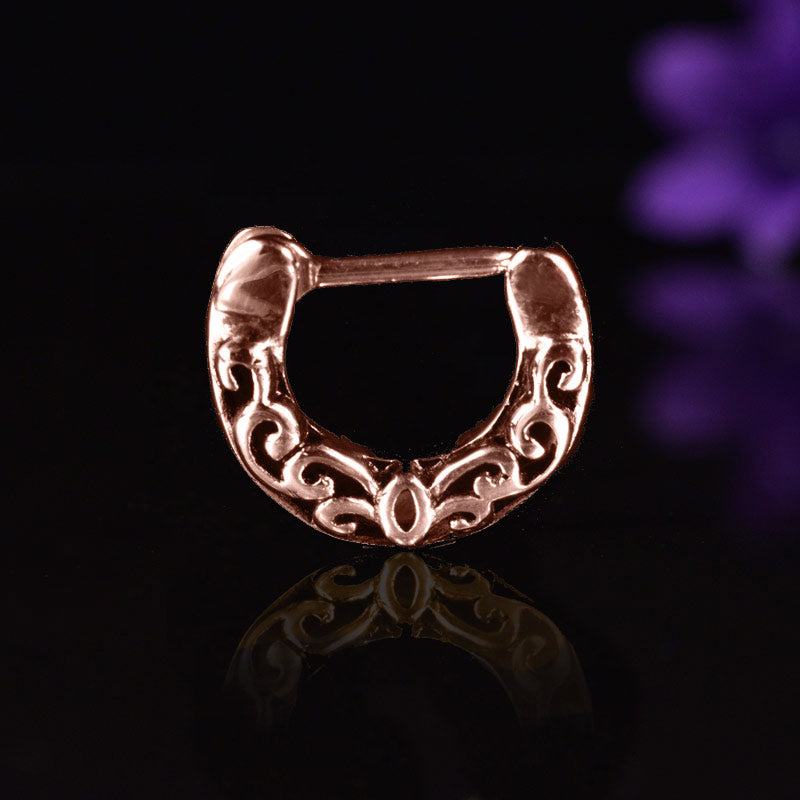 rose gold septum clicker 1.2mm x 6mm