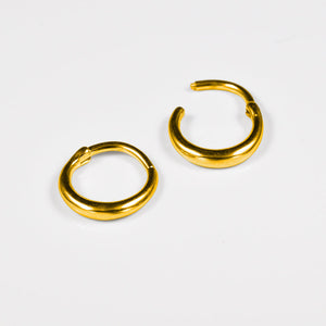 simple gold steel clicker ring