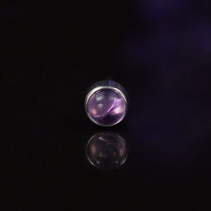 threadless piercing amethyst crystal