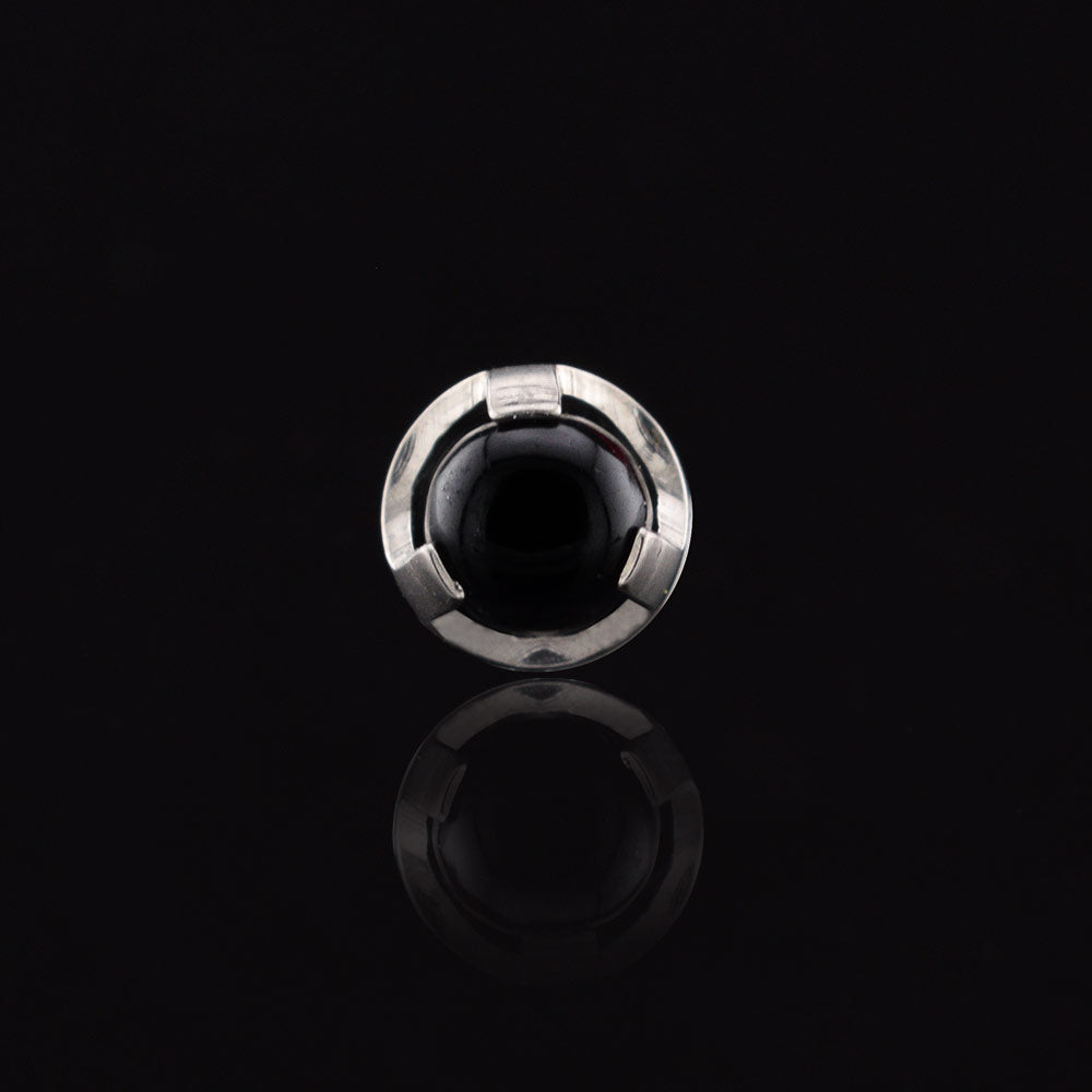 Threadless Piercing End Titanium Threadless Piercing End with Onyx – Arka
