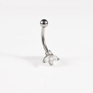 curved barbell with crystal gems perfect for rook piercing