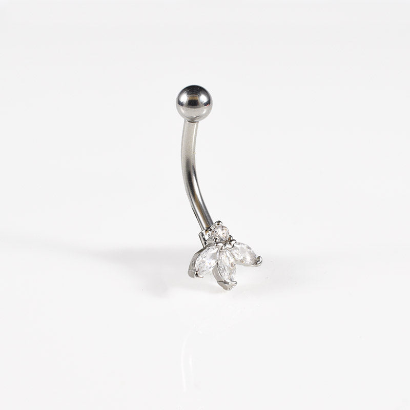 curved barbell with crystal gems perfect for rook piercing