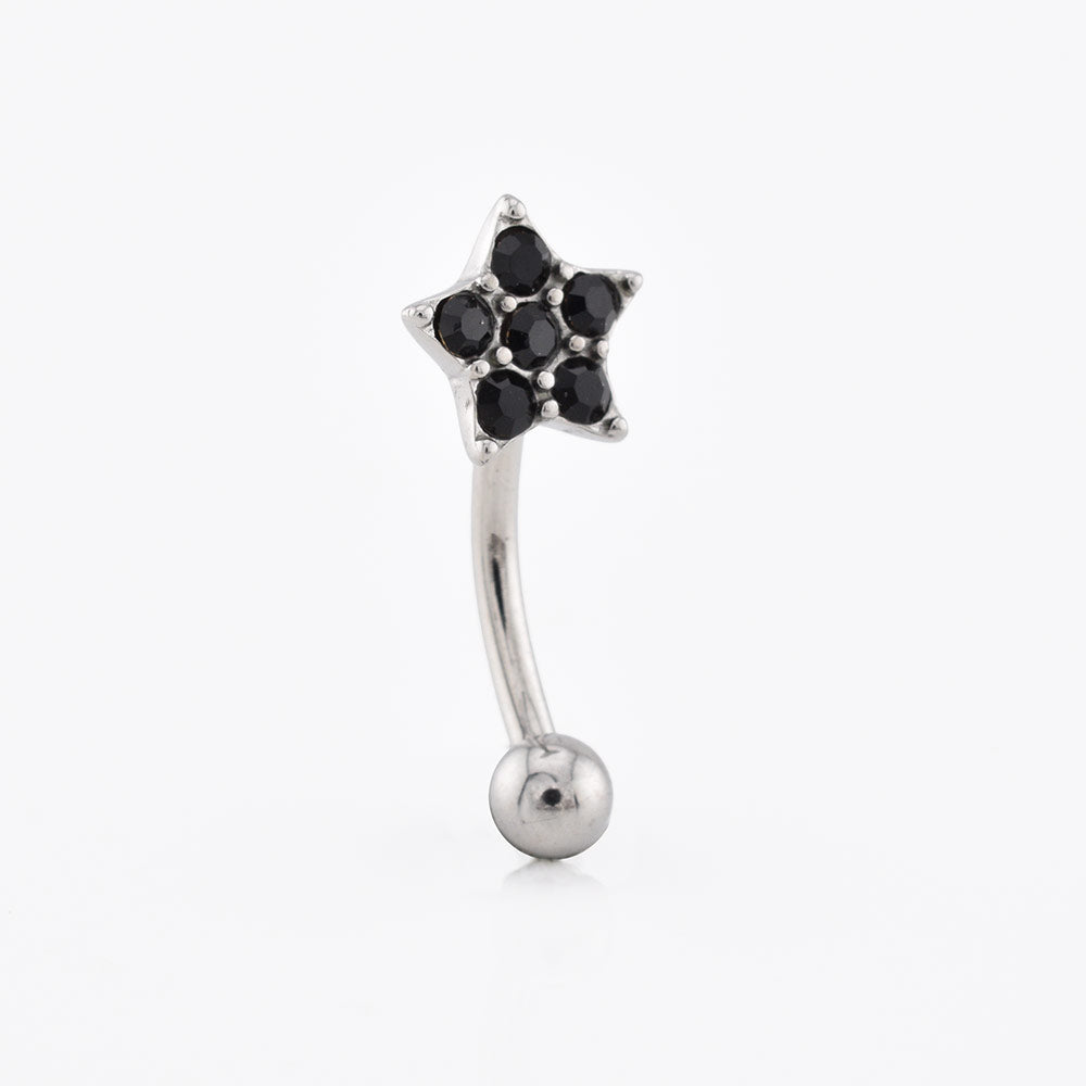 black star curved barbell