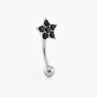 black star curved barbell