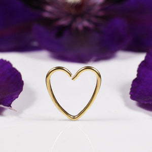 gold heart ring for daith piercing
