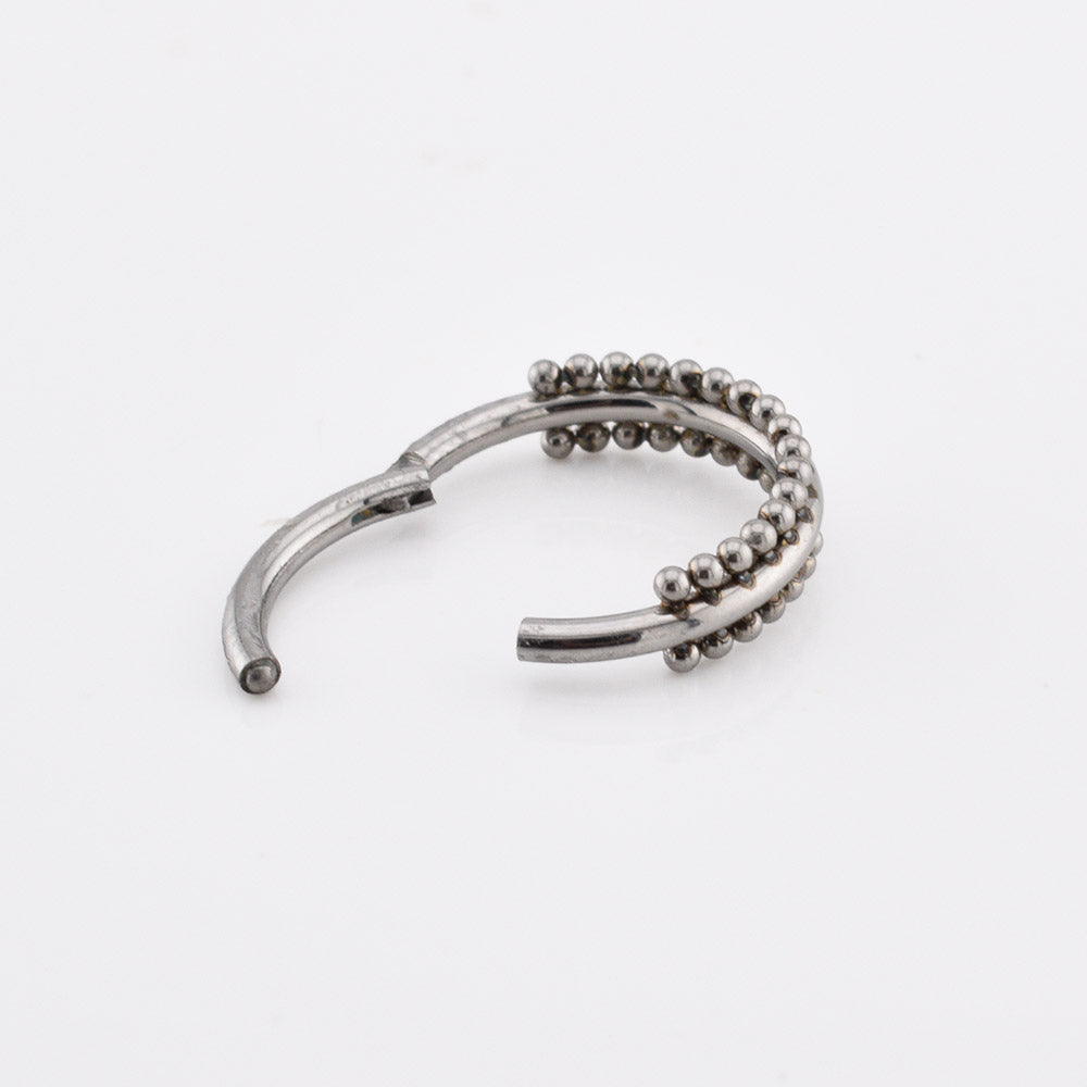 Double Row Tribal Beads Clicker Ring