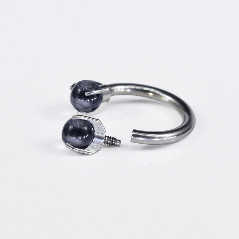 Circular Barbell 1.2mm with Purple Glass Balls