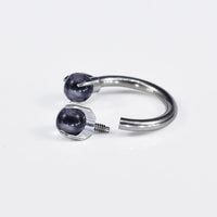 Circular Barbell 1.2mm with Purple Glass Balls