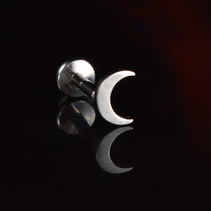 crescent moon labret internally threaded