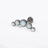 Opal curve labret stud