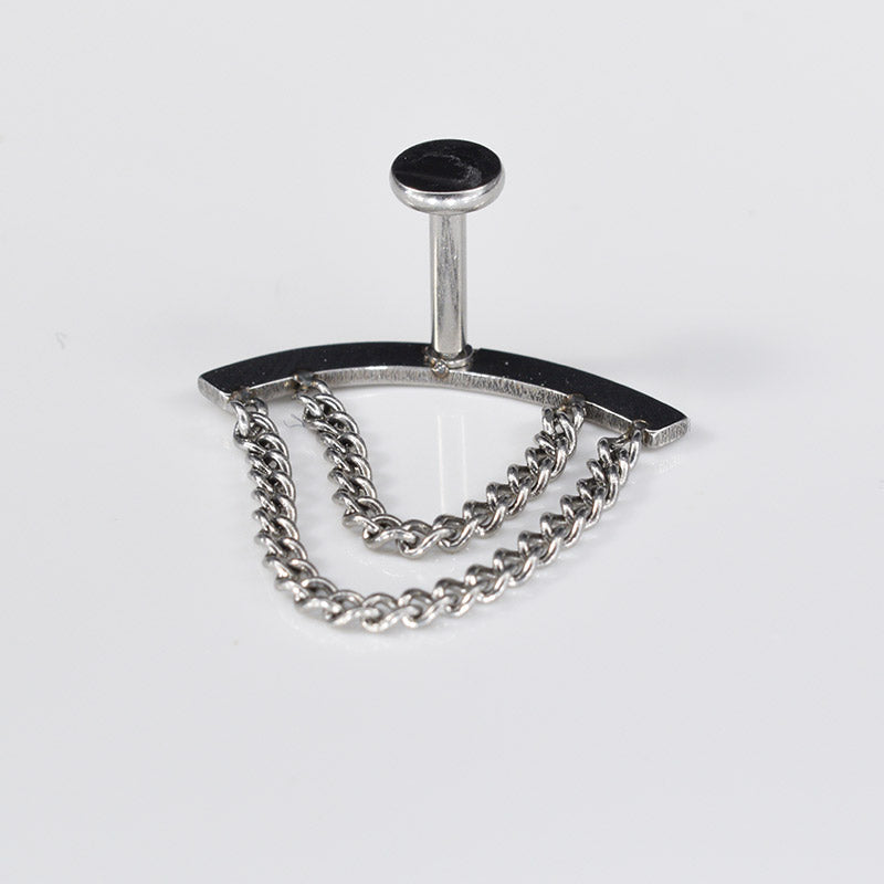 Hidden Helix Labret with Double Chain