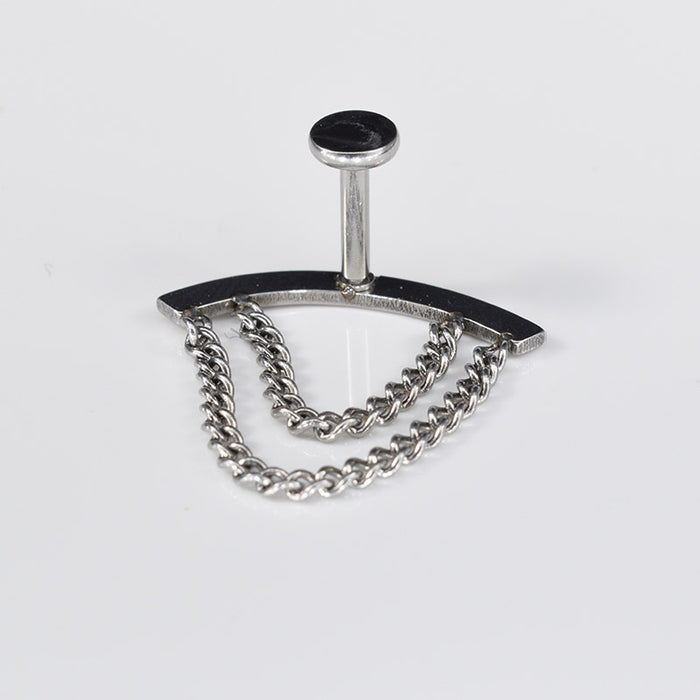 Hidden Helix Labret with Double Chain - Surgical Steel - Internally ...