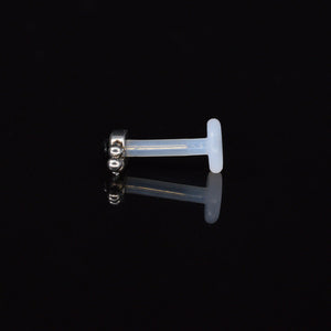 BioFlex Labret with Onyx Stone and Triple Dots