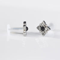 bioflesx ptfe labret with black onyx stone