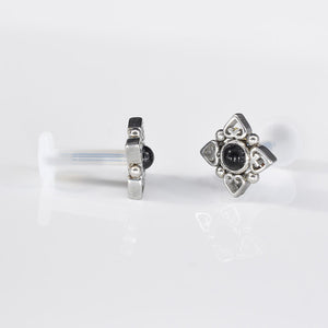 bioflesx ptfe labret with black onyx stone