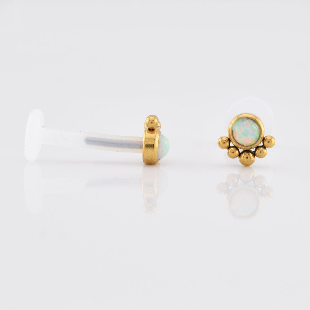 BioFlex Labret Gold with Opal