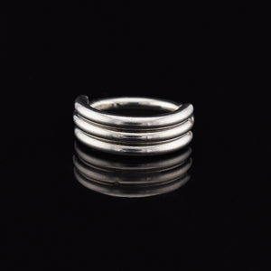 clicker ring for ear piercings 3 rings
