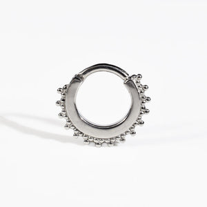 1.2mm clicker ring with tribal dots suitable for variety of ear piercings