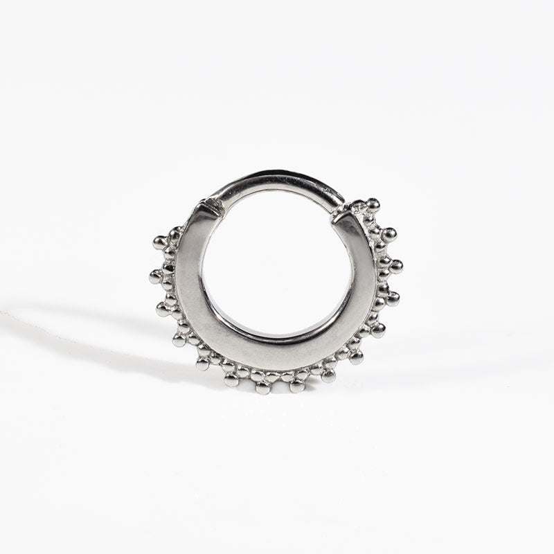 1.2mm clicker ring with tribal dots suitable for variety of ear piercings