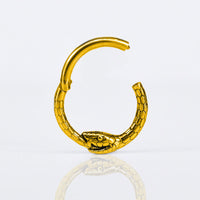 Ouroboros Snake Hinged Segment Ring Gold