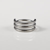 triple hoop clicker ring segment ring for 1.2mm piercings 8mm diameter