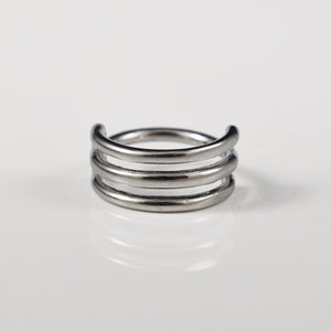 triple hoop clicker ring segment ring for 1.2mm piercings 8mm diameter