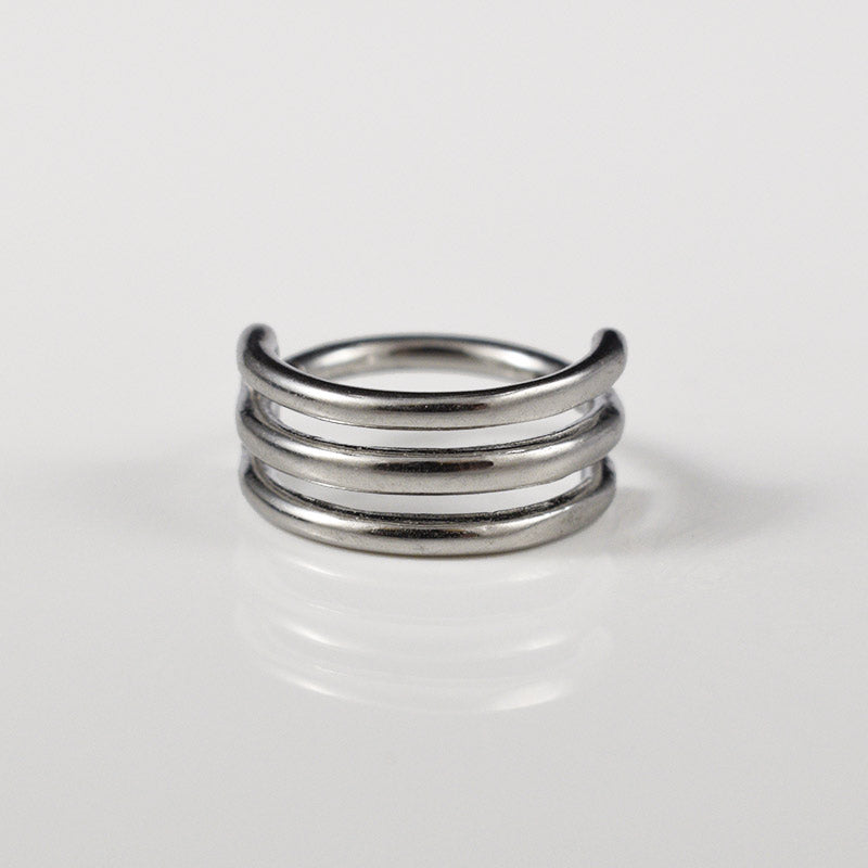 triple hoop clicker ring segment ring for 1.2mm piercings 8mm diameter