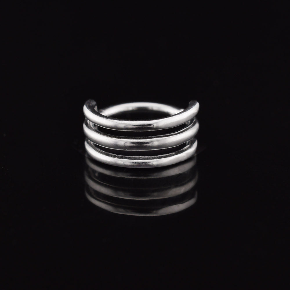 triple hoop segment clicker ring 1.2mm