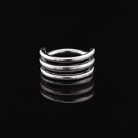 triple hoop segment clicker ring 1.2mm