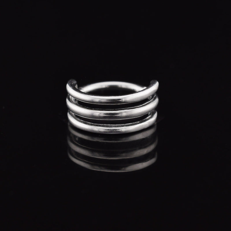 triple hoop segment clicker ring 1.2mm