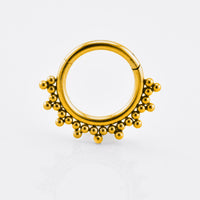 Tribal Beads Clicker Ring in Gold