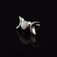 Triple Moon Goddess Labret in Titanium