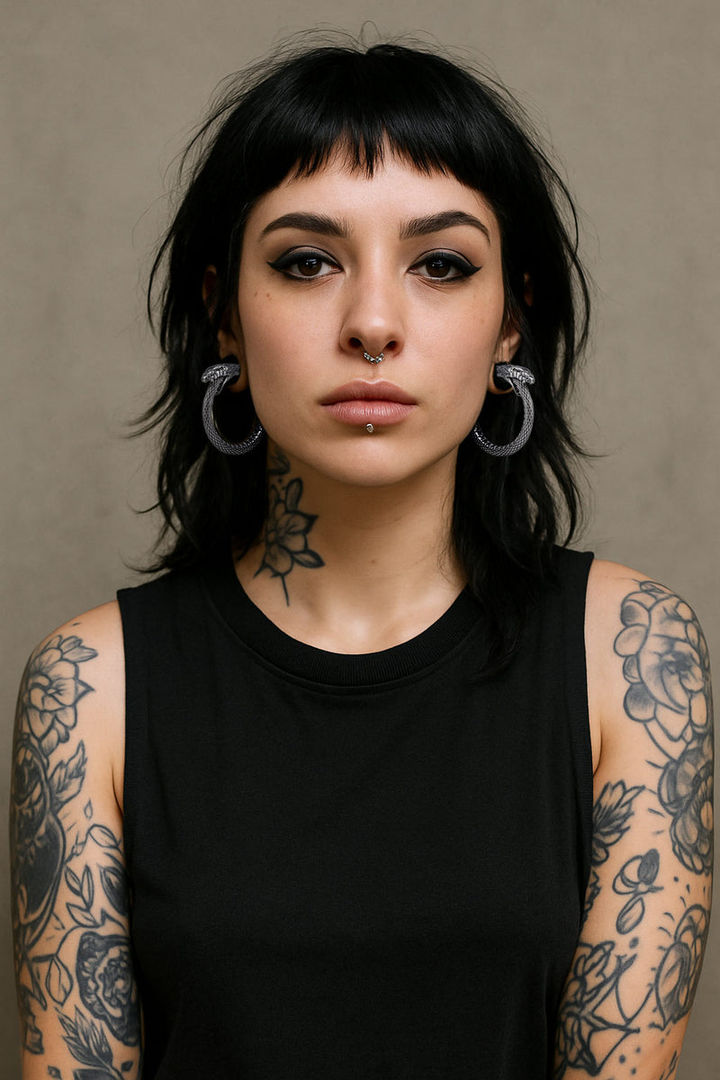 Ouroboros Snake Hoop Ear Weights
