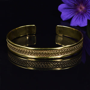 Tribal Brass Bangle 