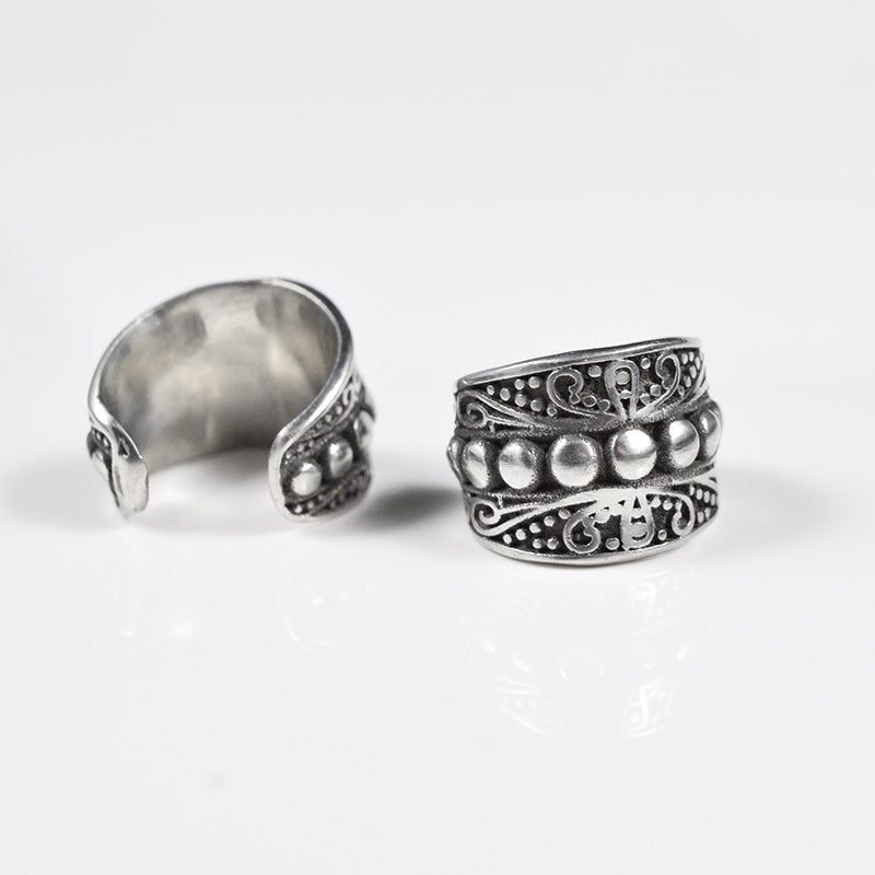 silver brass ear cuff